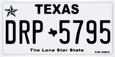 TX license plate DRP5795