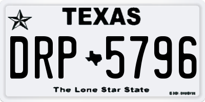 TX license plate DRP5796