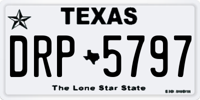 TX license plate DRP5797