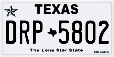 TX license plate DRP5802
