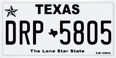 TX license plate DRP5805