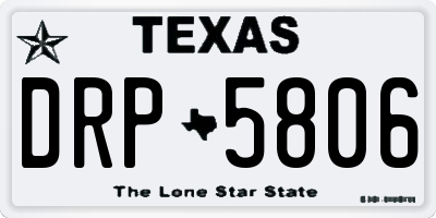 TX license plate DRP5806