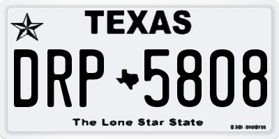 TX license plate DRP5808