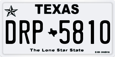 TX license plate DRP5810
