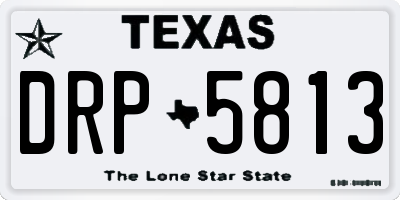 TX license plate DRP5813