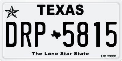 TX license plate DRP5815