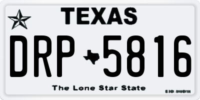 TX license plate DRP5816