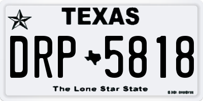 TX license plate DRP5818