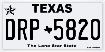 TX license plate DRP5820