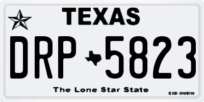 TX license plate DRP5823