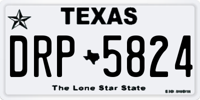 TX license plate DRP5824