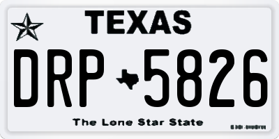 TX license plate DRP5826