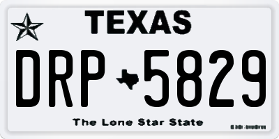 TX license plate DRP5829