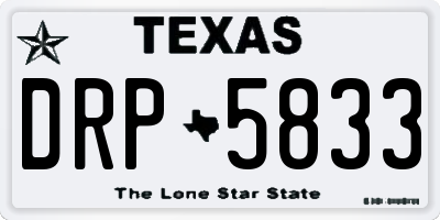 TX license plate DRP5833