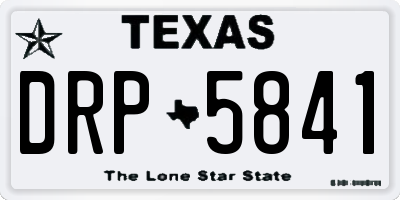 TX license plate DRP5841