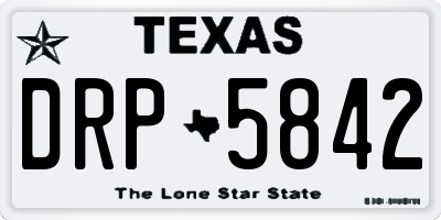 TX license plate DRP5842