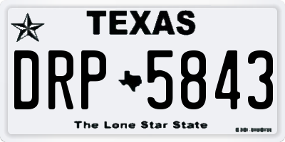 TX license plate DRP5843