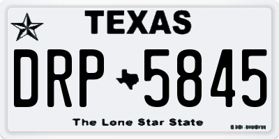 TX license plate DRP5845