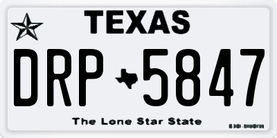 TX license plate DRP5847