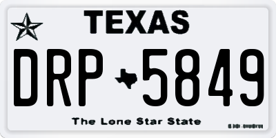 TX license plate DRP5849