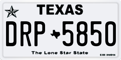 TX license plate DRP5850
