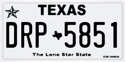 TX license plate DRP5851