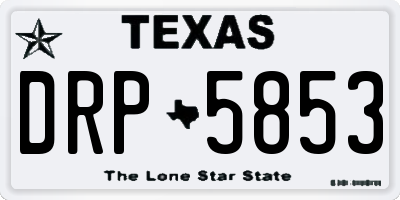TX license plate DRP5853