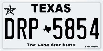 TX license plate DRP5854