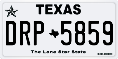 TX license plate DRP5859