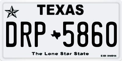 TX license plate DRP5860