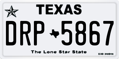 TX license plate DRP5867