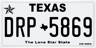 TX license plate DRP5869