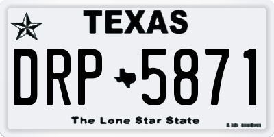 TX license plate DRP5871