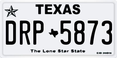 TX license plate DRP5873