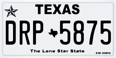 TX license plate DRP5875