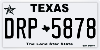 TX license plate DRP5878