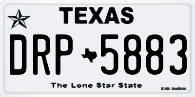 TX license plate DRP5883