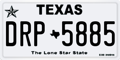 TX license plate DRP5885
