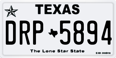 TX license plate DRP5894