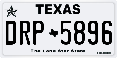 TX license plate DRP5896