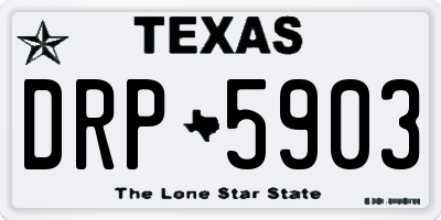 TX license plate DRP5903
