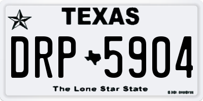 TX license plate DRP5904