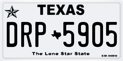 TX license plate DRP5905
