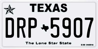TX license plate DRP5907