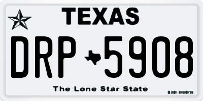 TX license plate DRP5908