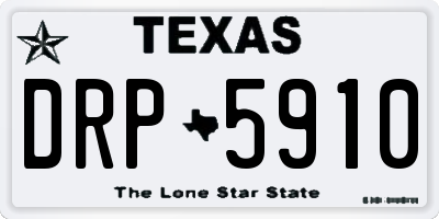 TX license plate DRP5910