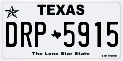TX license plate DRP5915