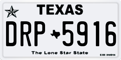 TX license plate DRP5916