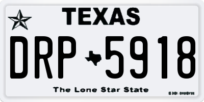 TX license plate DRP5918