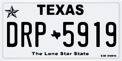TX license plate DRP5919